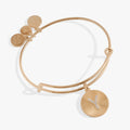 Initial Y bangle with pavé crystals and starburst texture on a gold-tone finish.