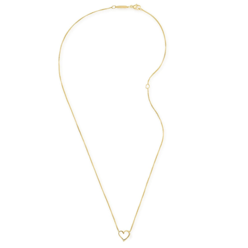 Classic Heart Pendant Necklace in Sterling Silver and Gold Tone