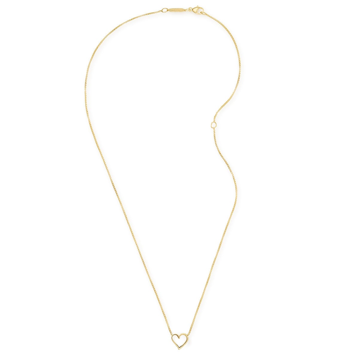 Classic Heart Pendant Necklace in Sterling Silver and Gold Tone
