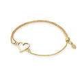 Heart charm pull chain bracelet representing love and eternal bonds