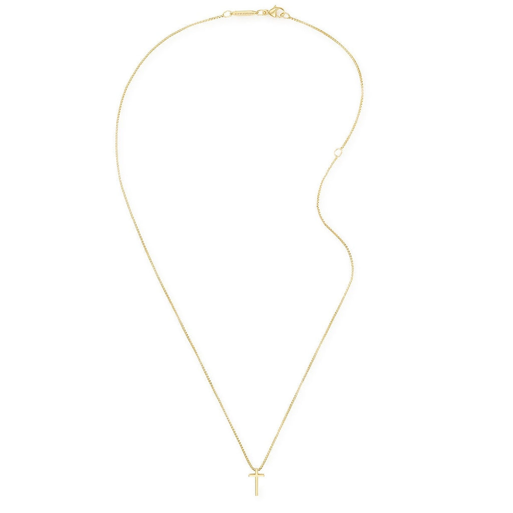 Dainty Sterling Silver or 14k Gold Vermeil Cross Necklace