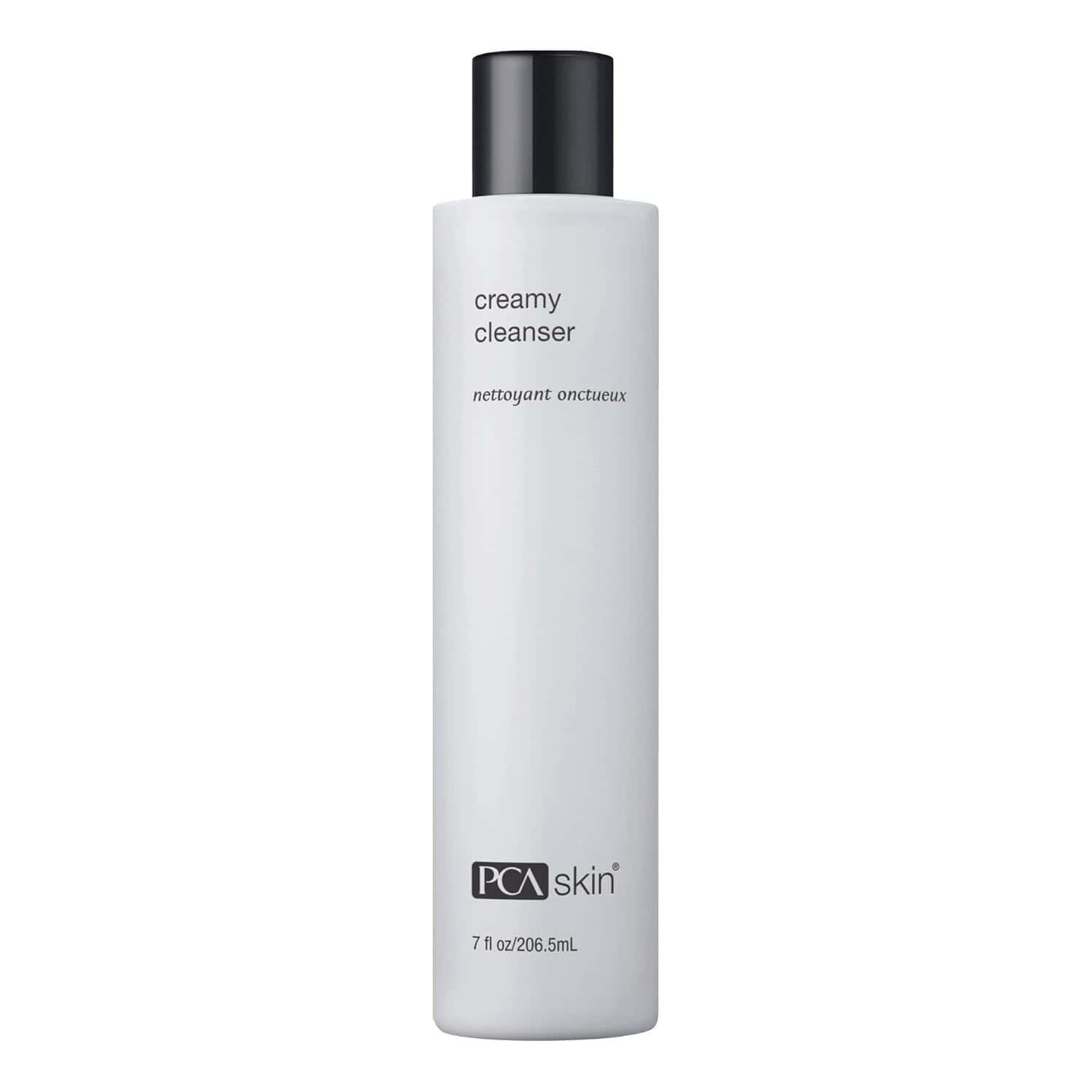 PCA Skin Creamy Cleanser 7 oz bottle in minimalist white and black packaging