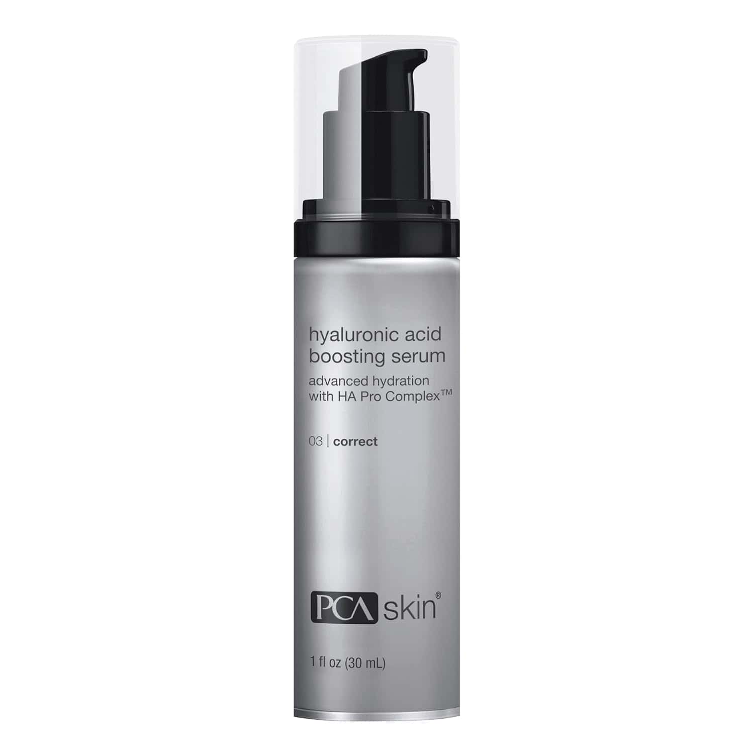 Bottle of PCA Skin Hyaluronic Acid Boosting Serum 1 OZ