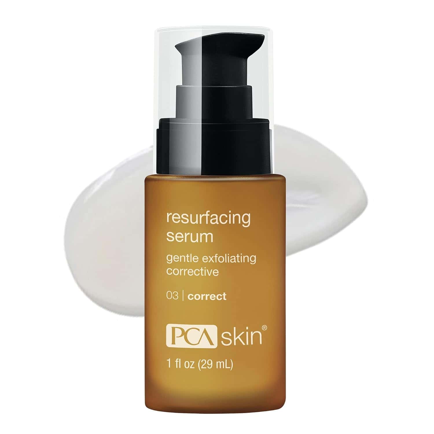 Amber bottle of PCA Skin Resurfacing Serum 1 oz for radiant skin