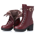 Women's Winter Leather Boots - Sylvia (One Pair)