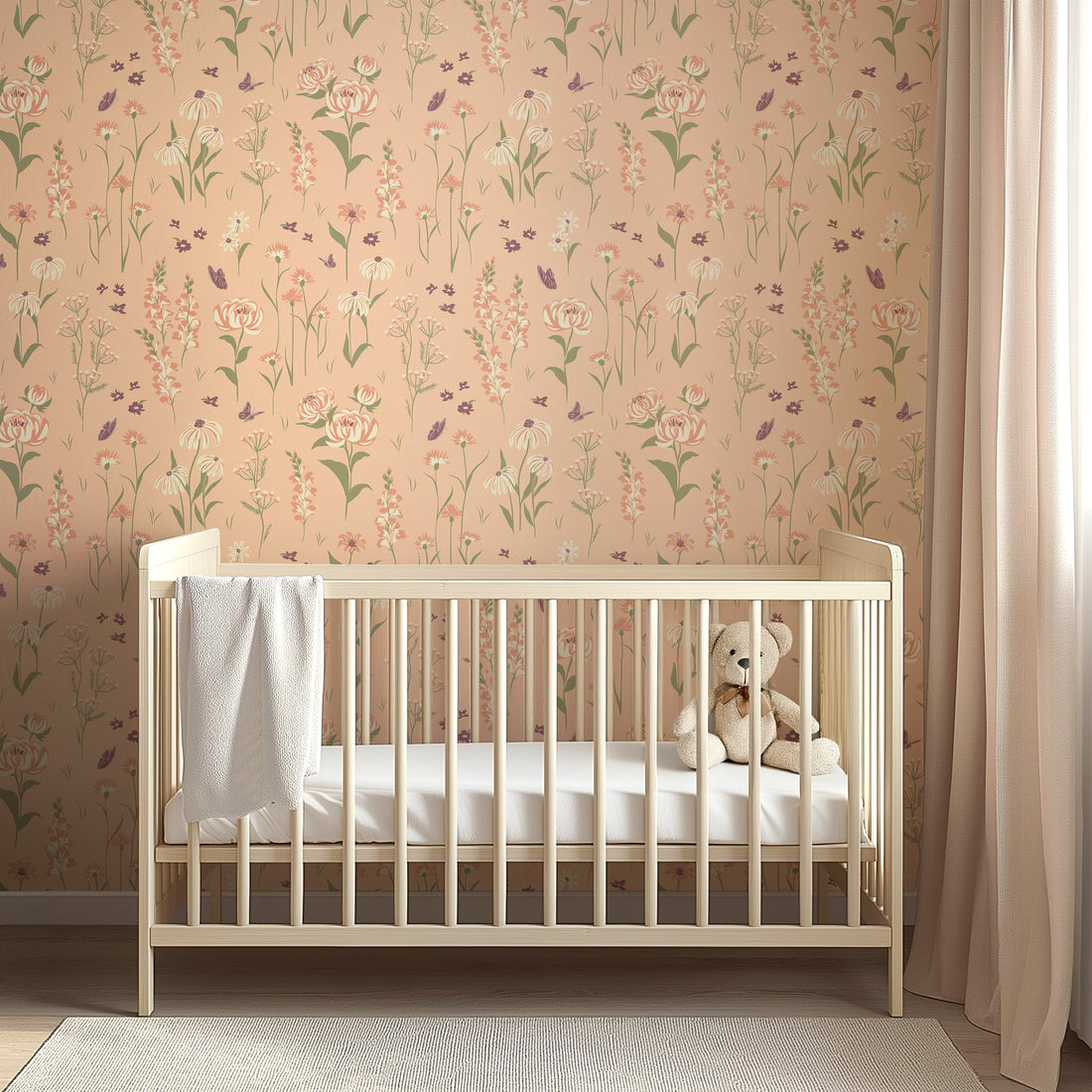 Audrey Floral Removable Wallpaper