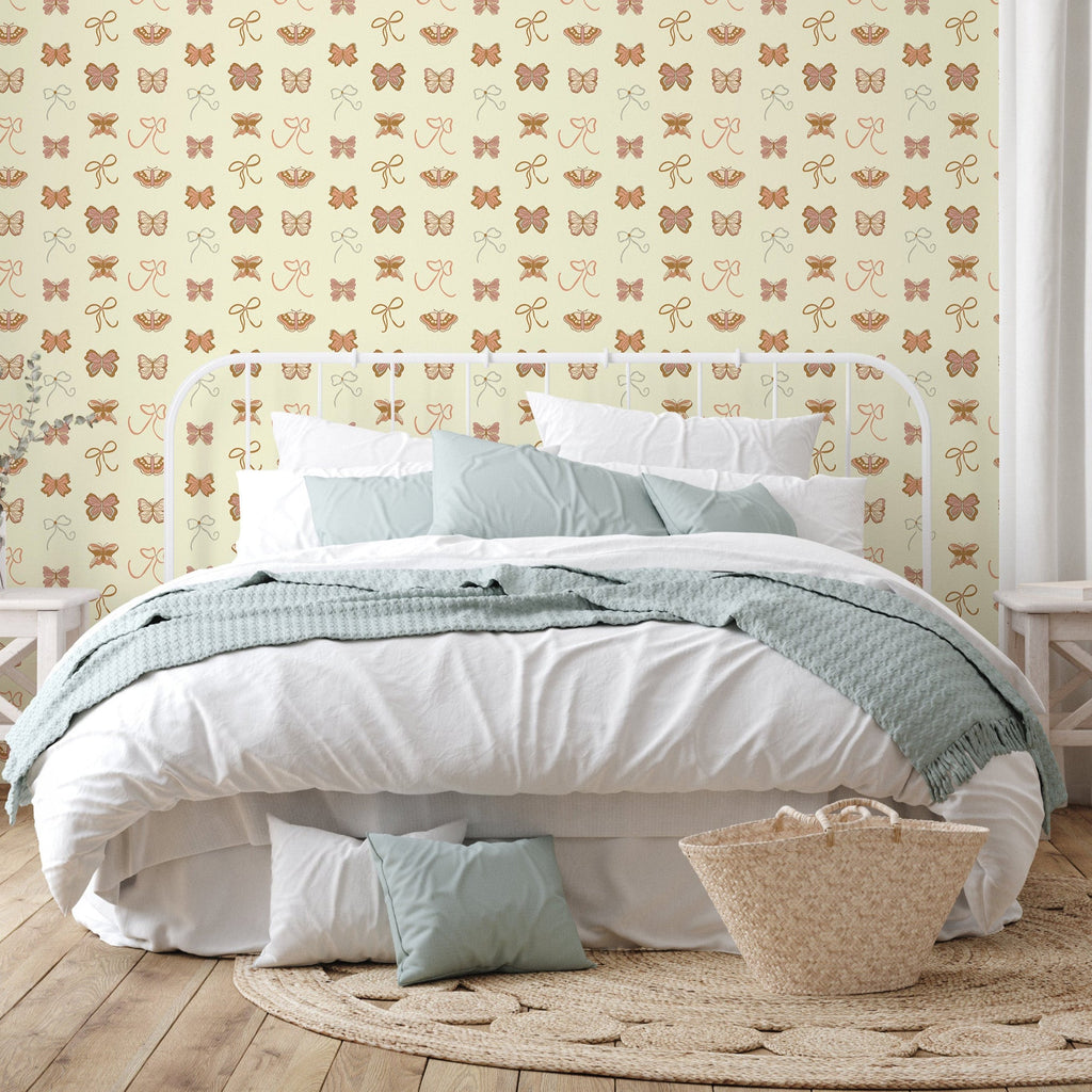 Kaylor Wallpaper by Leah Jo Design applied to a bedroom wall