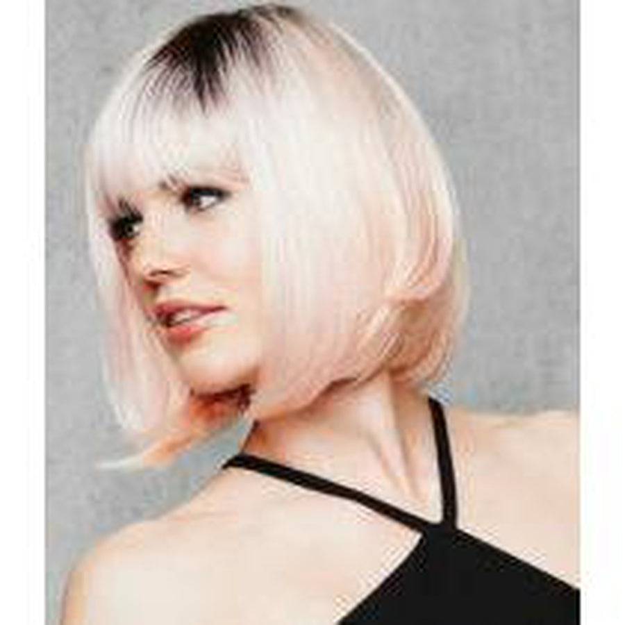 Peachy Keen Fantasy Wig Pastel Pink with Dark Root Smudge