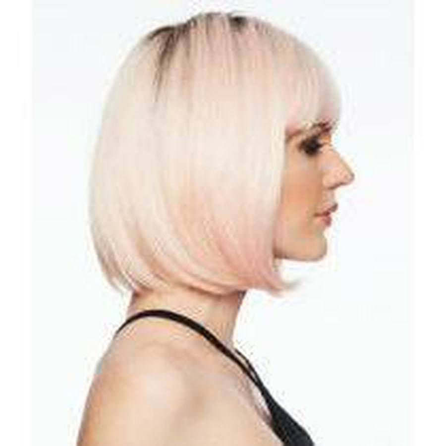 Peachy Keen Fantasy Wig Pastel Pink with Dark Root Smudge