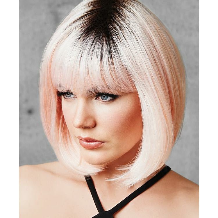 Peachy Keen Fantasy Wig Pastel Pink with Dark Root Smudge