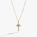 Divine Guides Cross Pendant Necklace in Silver and Gold