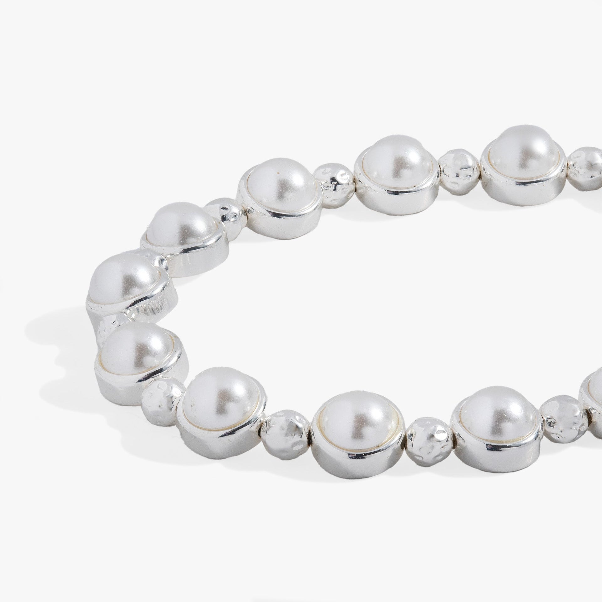 Pearl Bolo Beaded Bracelet with Adjustable Slider Closure