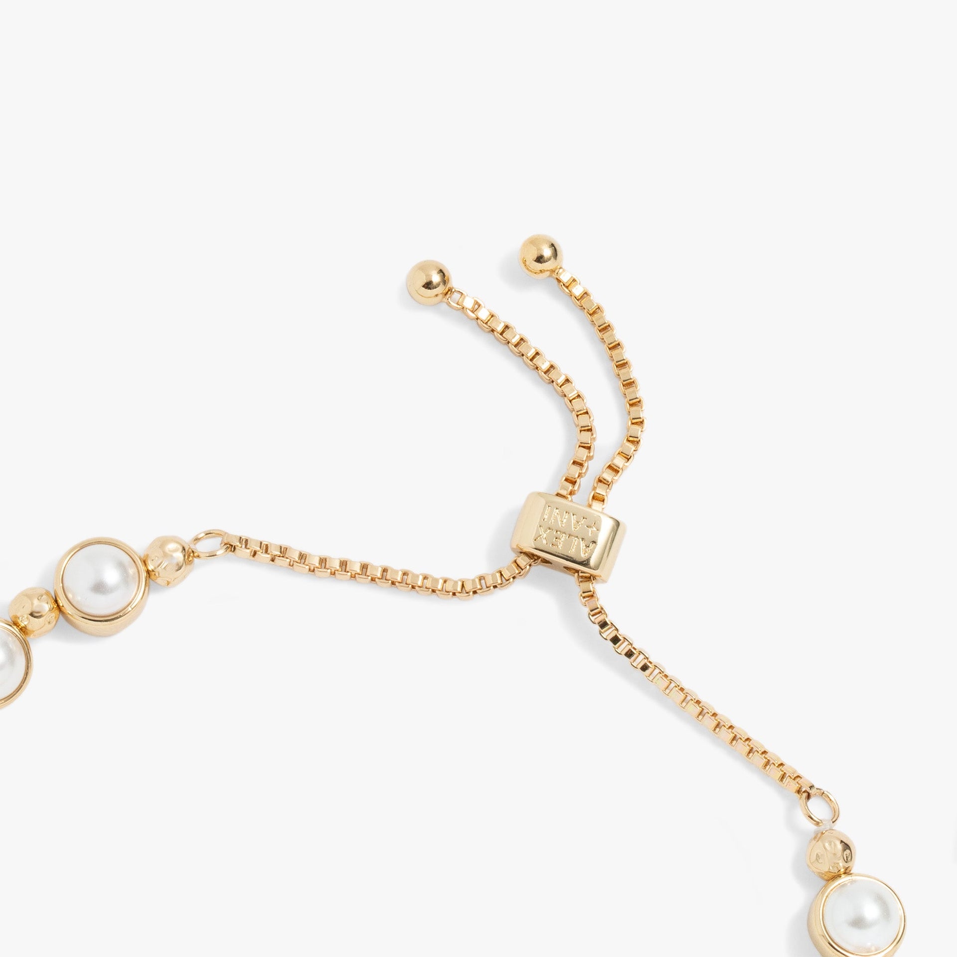Pearl Bolo Beaded Bracelet with Adjustable Slider Closure
