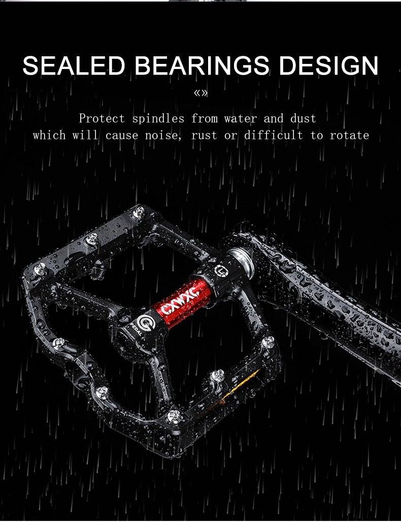 Advanced 4-Bearing Aluminum Flat Platform Mountain Bike Pedals