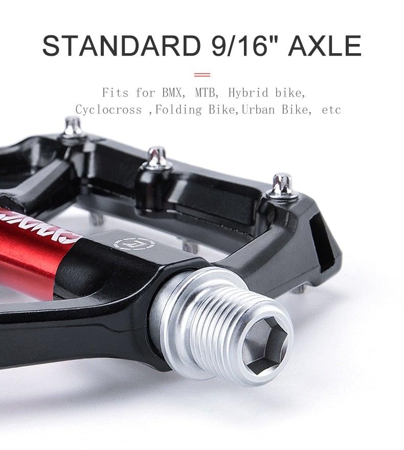 Advanced 4-Bearing Aluminum Flat Platform Mountain Bike Pedals