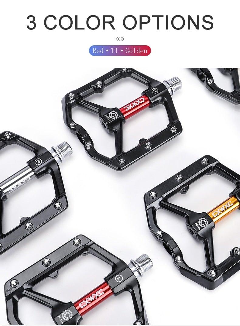 Advanced 4-Bearing Aluminum Flat Platform Mountain Bike Pedals