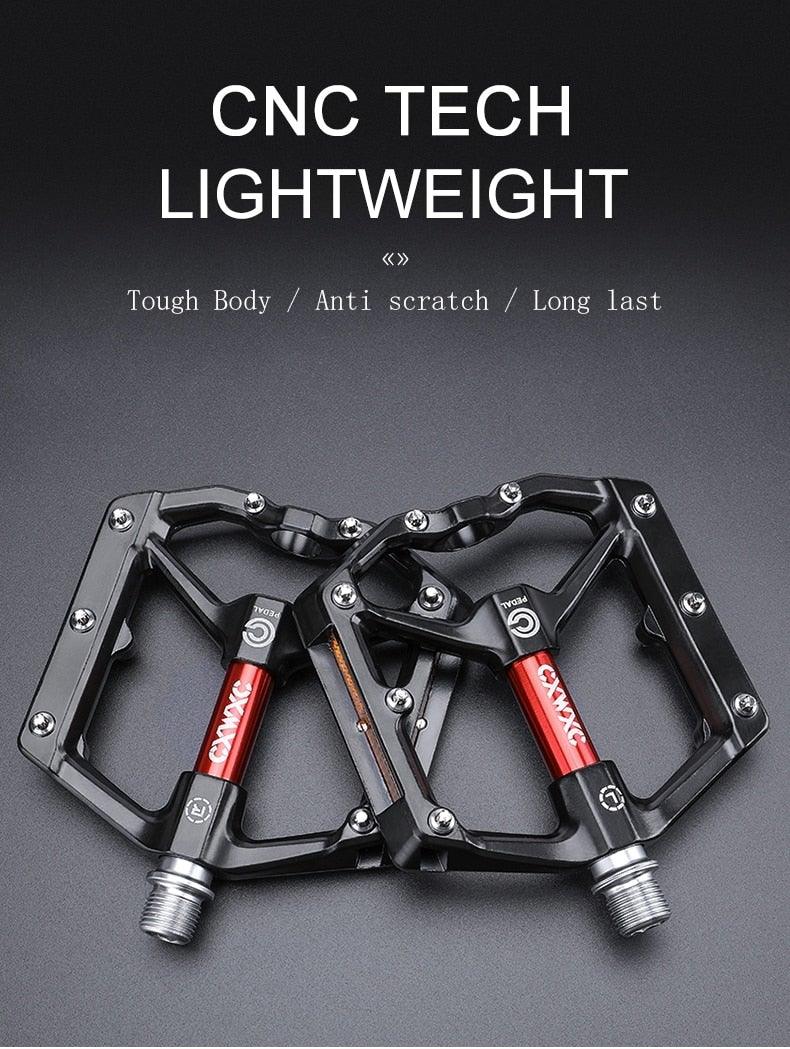 Advanced 4-Bearing Aluminum Flat Platform Mountain Bike Pedals