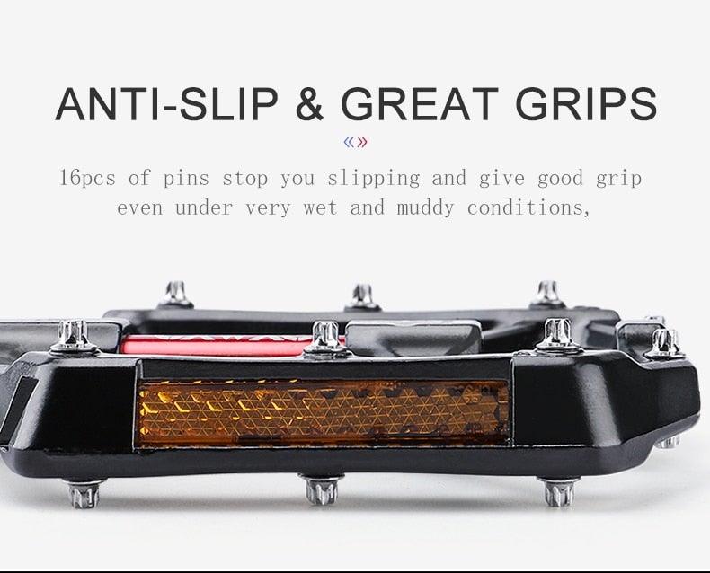 Advanced 4-Bearing Aluminum Flat Platform Mountain Bike Pedals