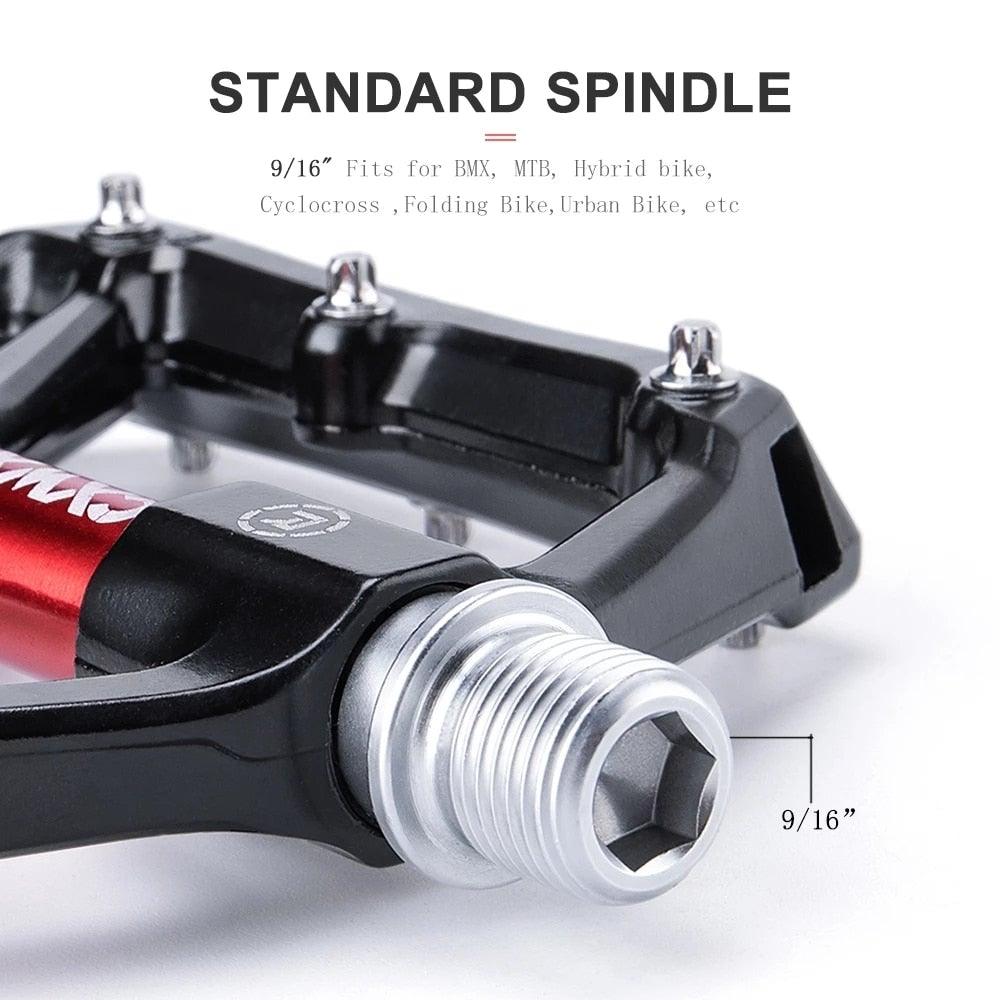 Advanced 4-Bearing Aluminum Flat Platform Mountain Bike Pedals