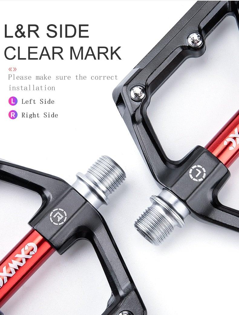 Advanced 4-Bearing Aluminum Flat Platform Mountain Bike Pedals