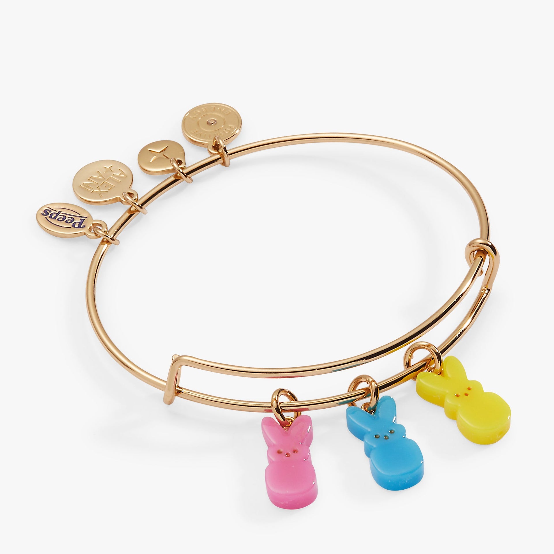 Spring Easter PEEPS Bunny Multi-Charm Expandable Wire Bangle