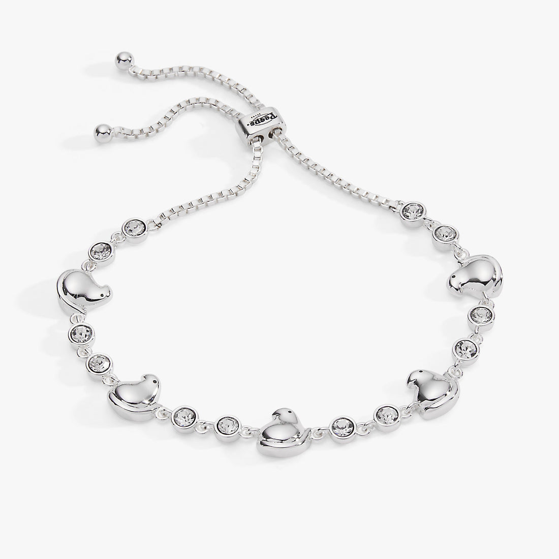 Whimsical PEEPS® Chick Bolo Bracelet with Crystal Accents