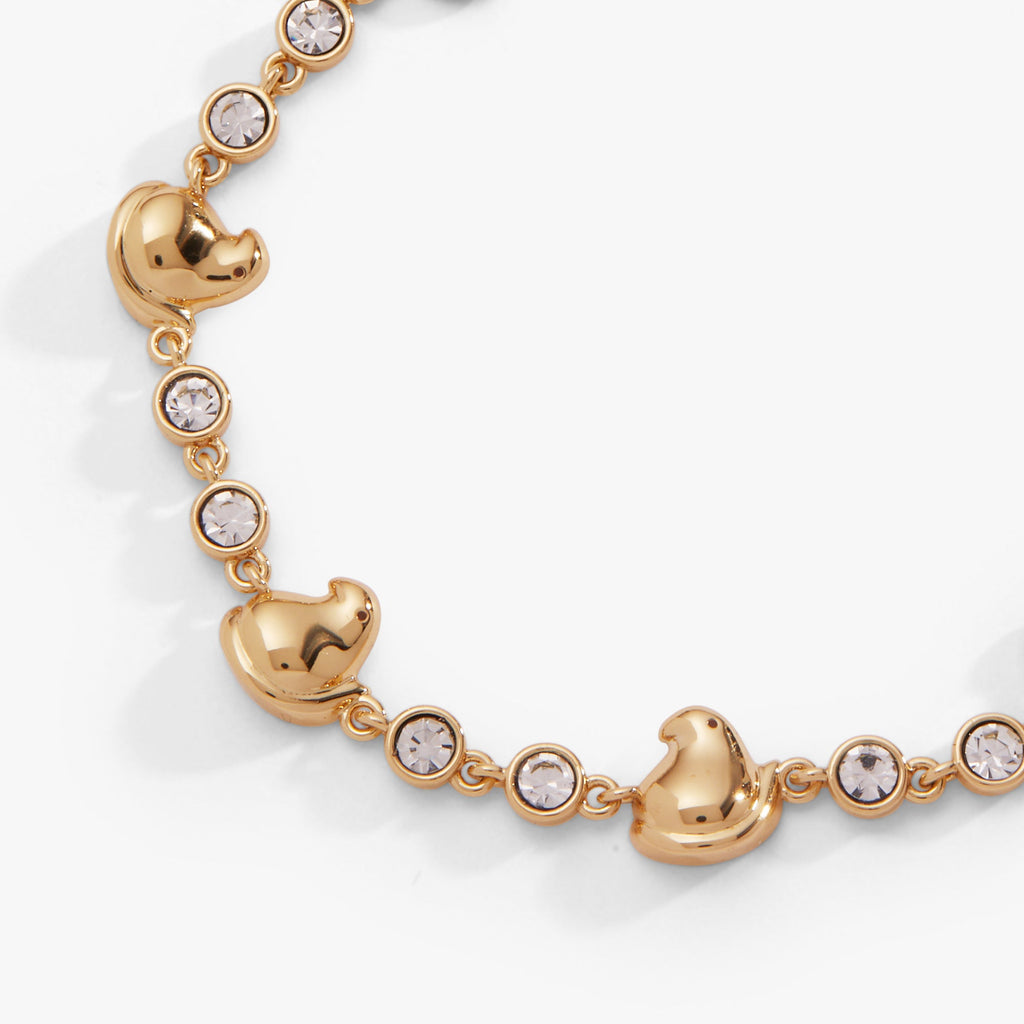 Whimsical PEEPS® Chick Bolo Bracelet with Crystal Accents