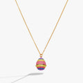 PEEPS Easter egg pendant necklace in multi-color enamel with a gold-plated chain