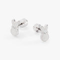PEEPS® White Pearlized Bunny Stud Earrings with Enamel Finish