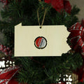 Pennsylvania Beer Cap Map Ornaments