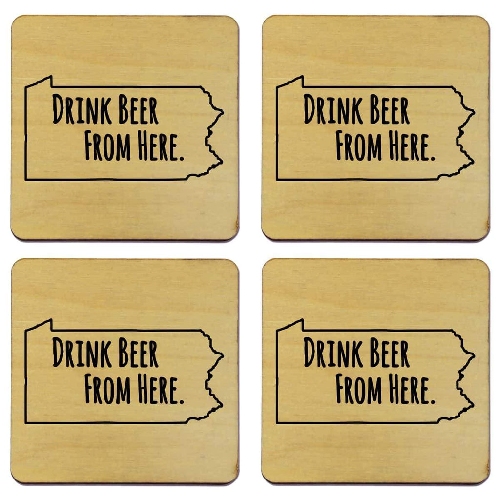 Pennsylvania Drink Beer From Here Coasters