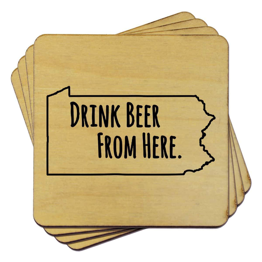 Pennsylvania Drink Beer From Here Coasters