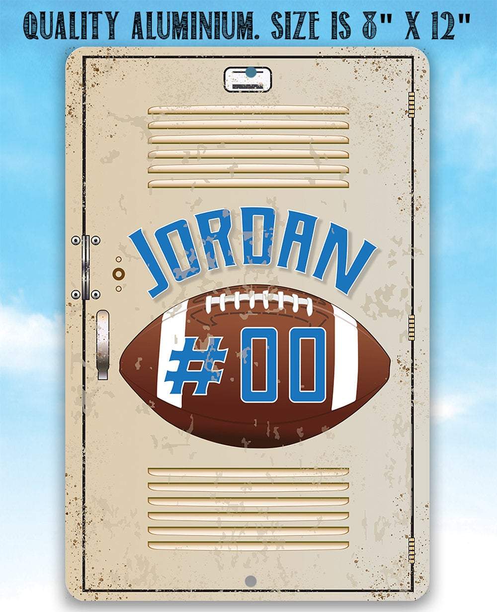 Personalized - American Football - Metal Sign