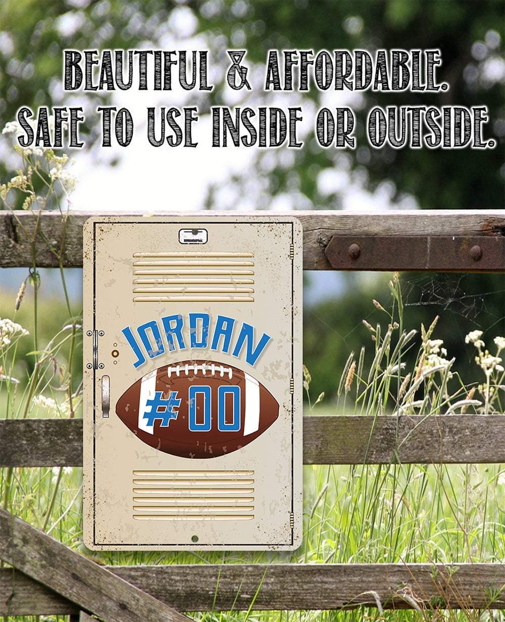 Personalized - American Football - Metal Sign