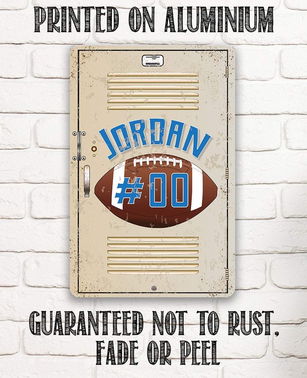 Personalized - American Football - Metal Sign