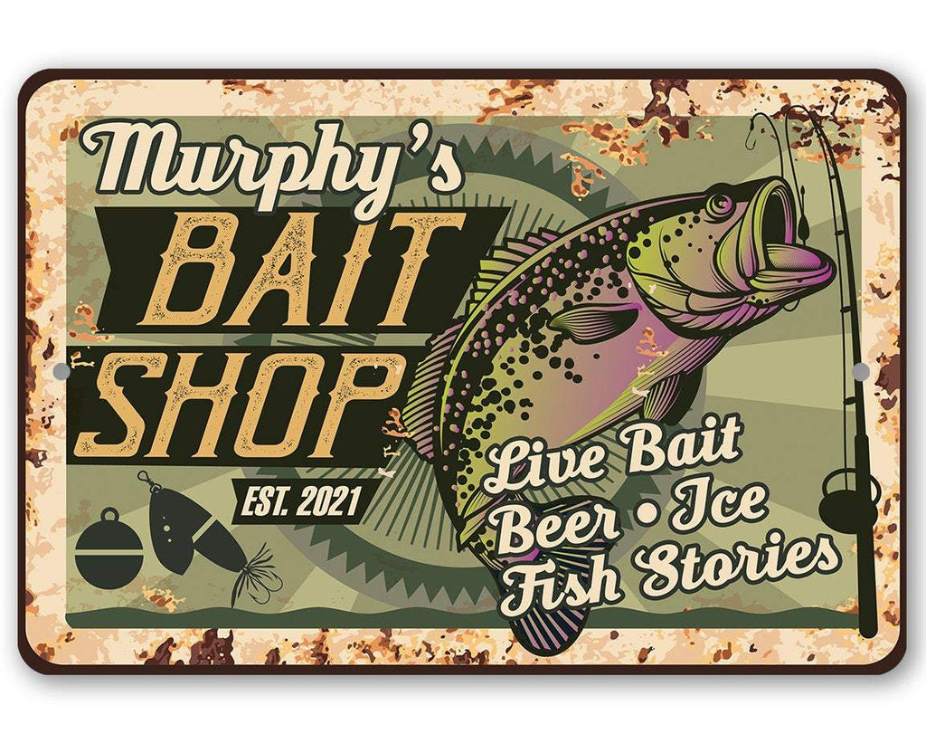 Personalized - Bait Shop - Metal Sign