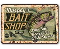 Personalized - Bait Shop - Metal Sign