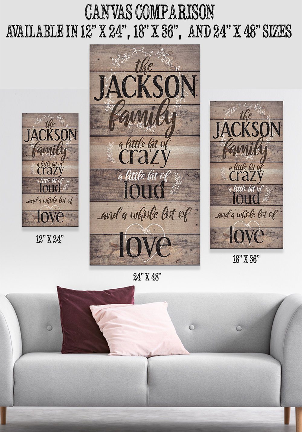 Personalized - Family A Little Bit Of Crazy - Canvas