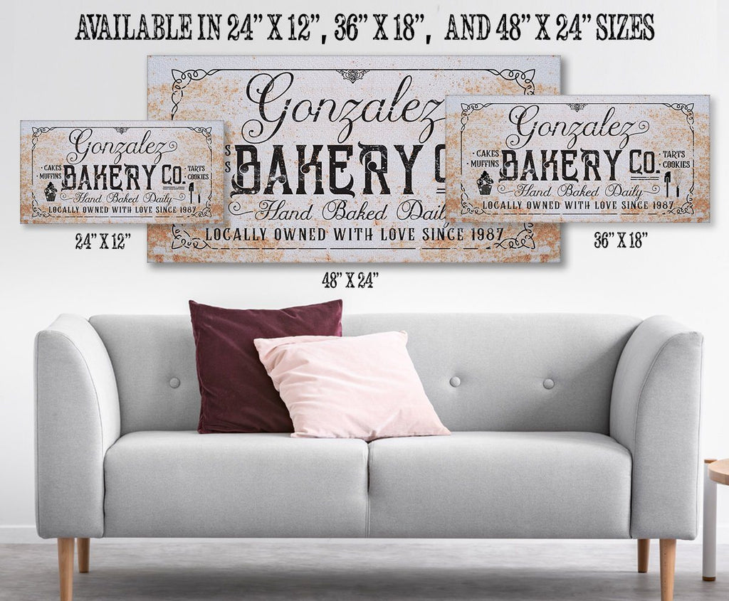 Personalized - Family Name Bakery - Canvas