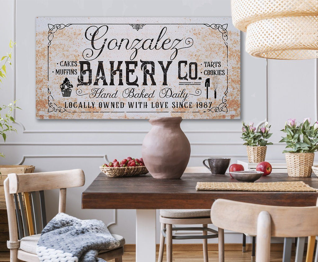 Personalized - Family Name Bakery - Canvas