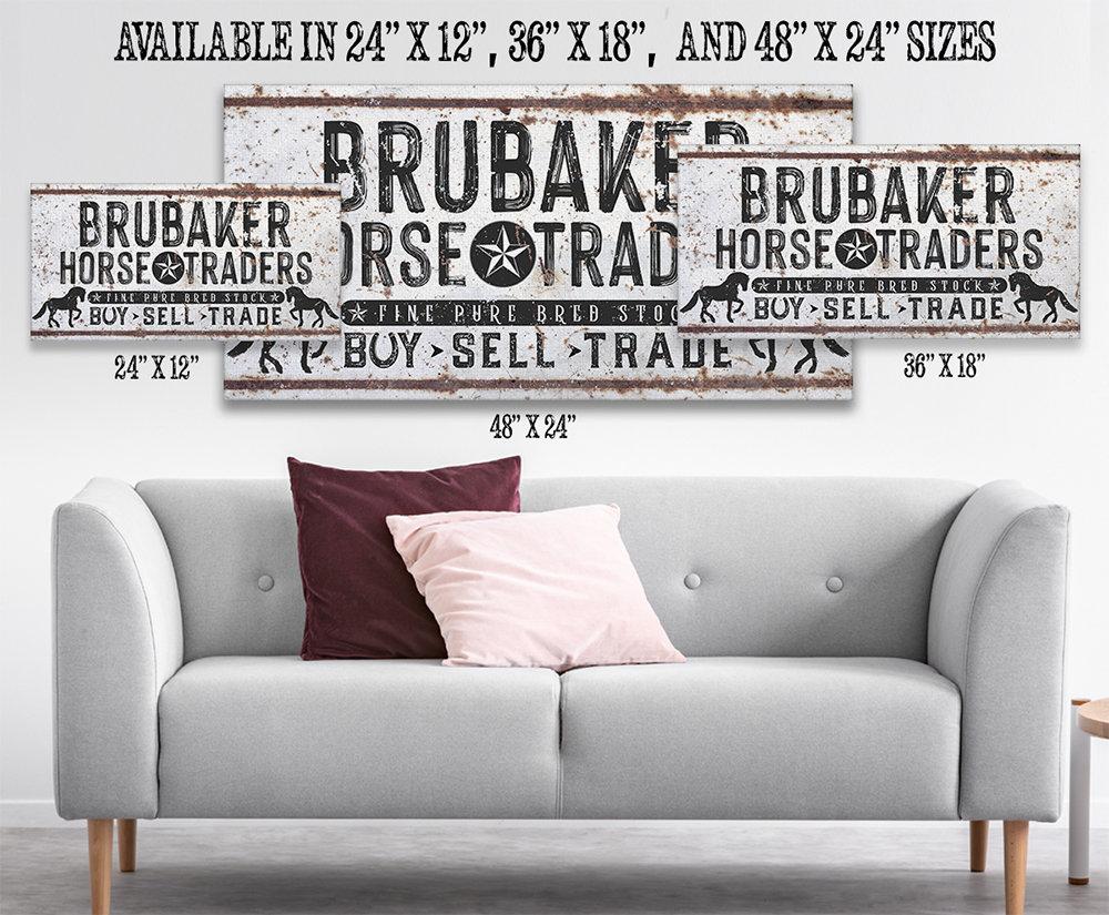 Personalized - Family Name Horse Market - Canvas