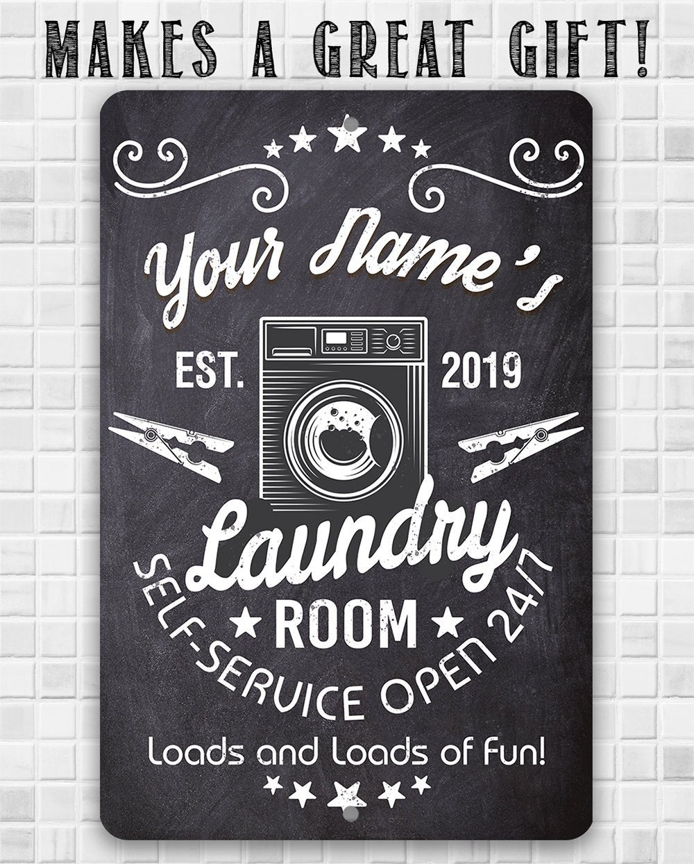 Personalized - Laundry -  Metal Sign