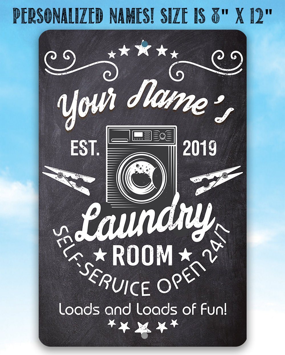 Personalized - Laundry -  Metal Sign