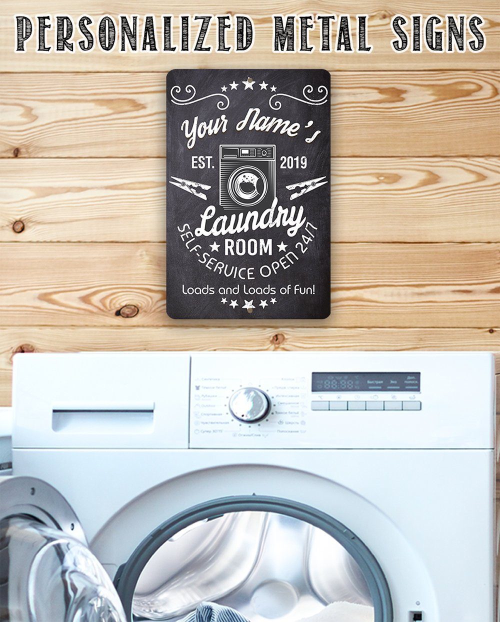 Personalized - Laundry -  Metal Sign