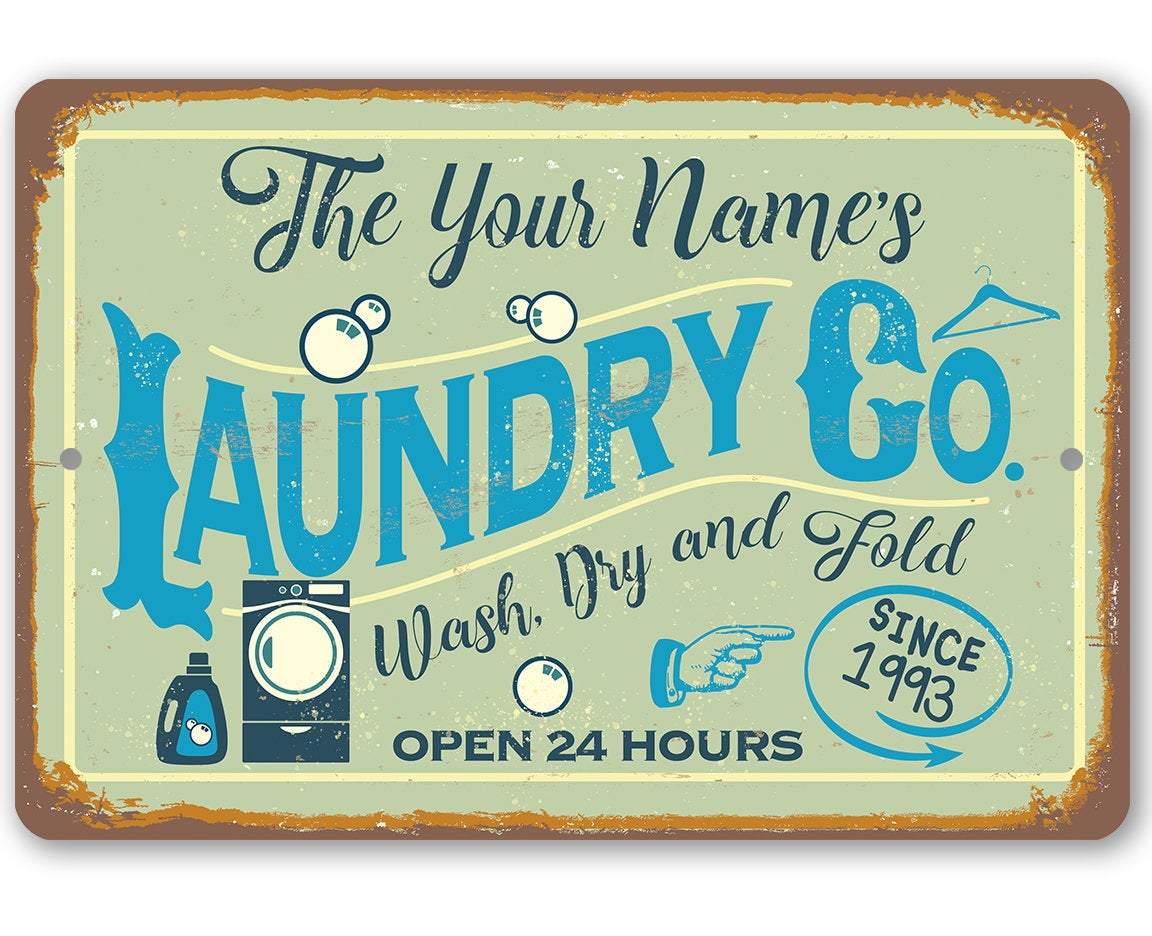 Personalized - Laundry - Metal Sign