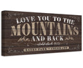 Personalized - Love You To The Mountains - Canvas