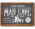 Personalized - Man Cave - Metal Sign
