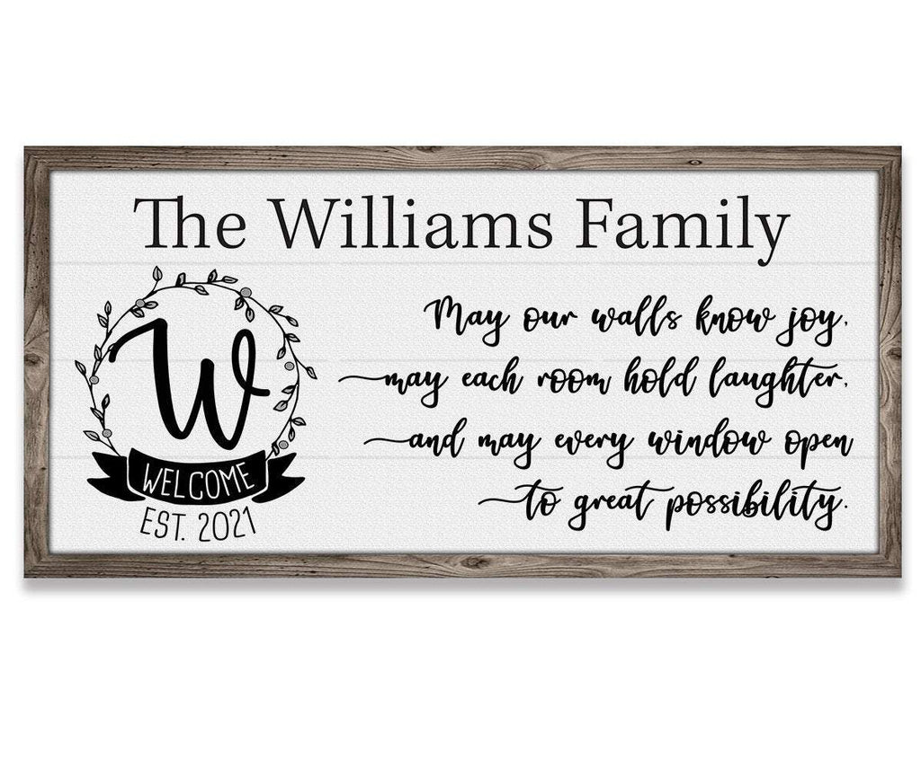 Personalized - May Our Walls Know Joy - Canvas