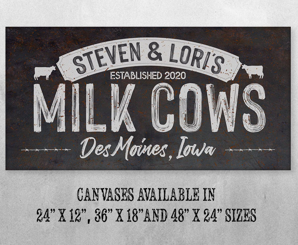 Personalized - Milk Cows - Canvas