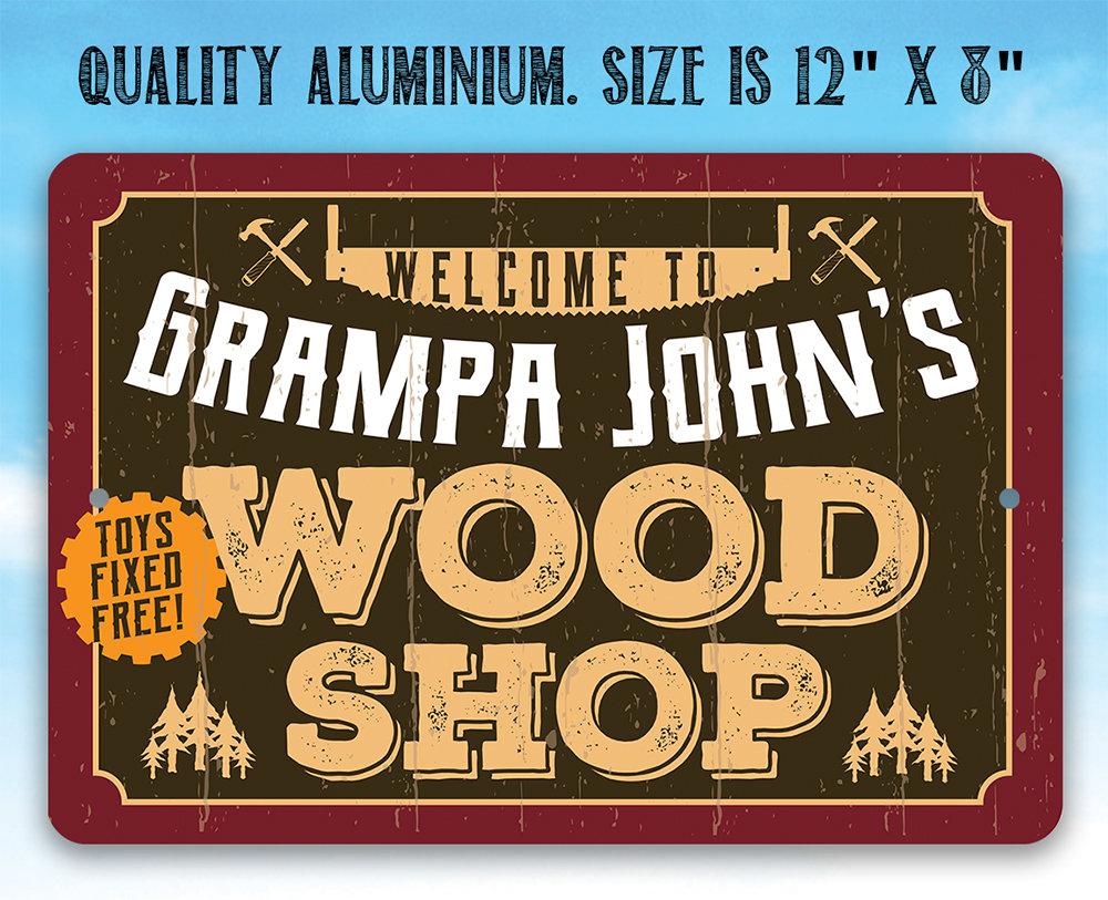 Personalized - Wood Shop - Metal Sign